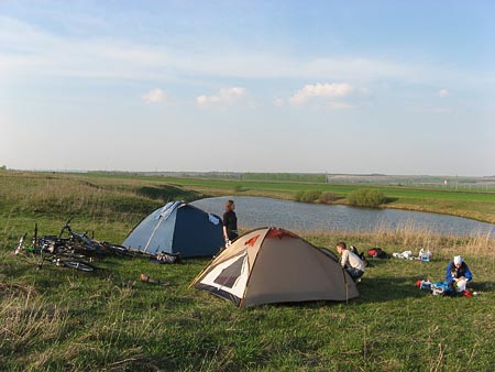 Бивуак в открытом поле на юге Нижегородской области