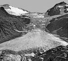 Ледник в Альпах 50 лет назад