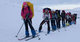 Группа наших туристов лыжников в Лапландии