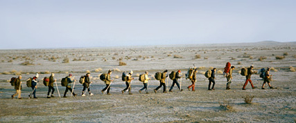 Великий Такыр между песками Чиль-Мамед-Кум и хребтом Секи-Даг