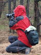 Фотографиня за работой на соревнованиях туристов горного клуба