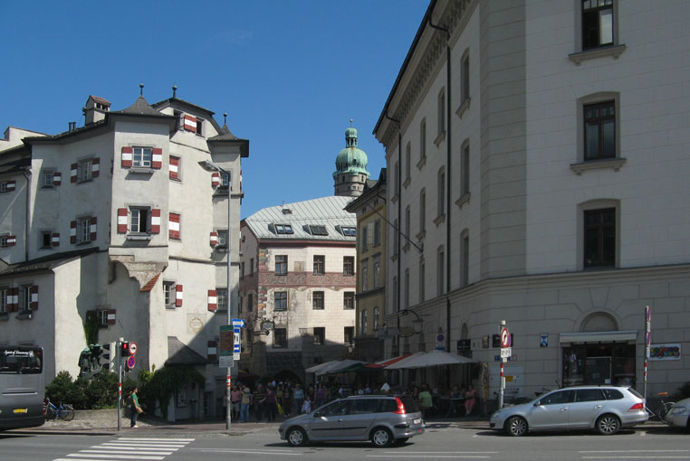 Городской пейзаж австрийского города Инсбрука