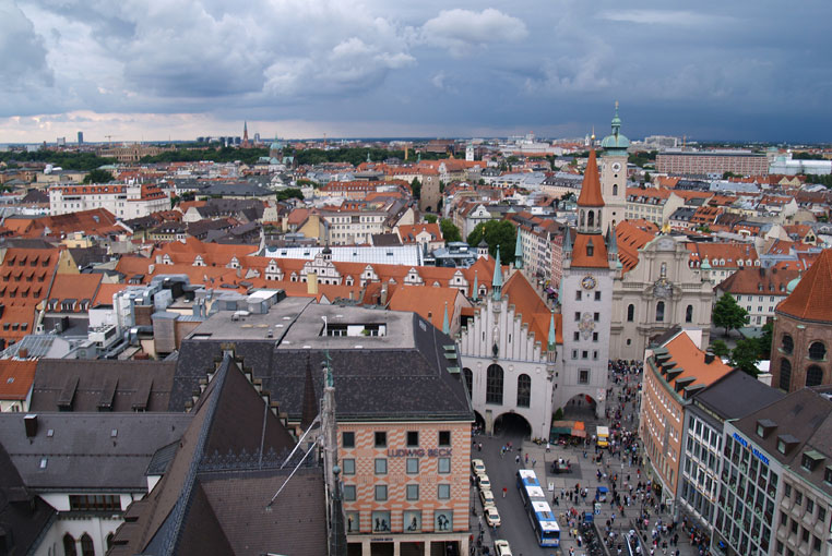 Средневековые здания центральной части Мюнхена