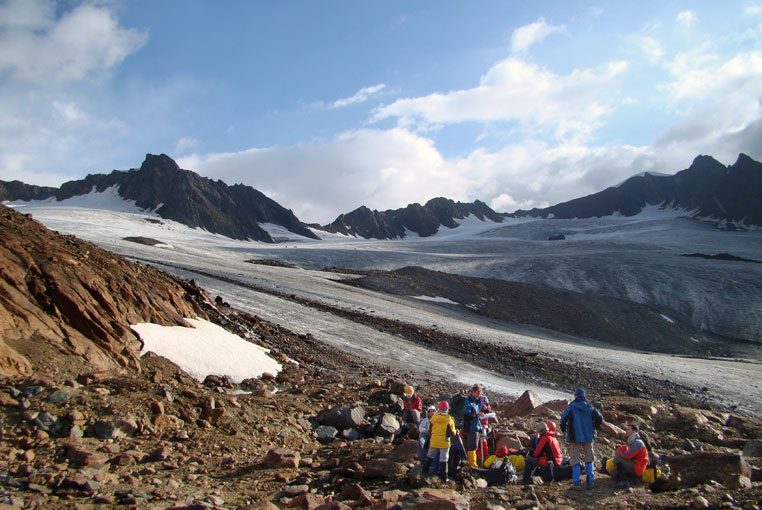 Ледник Гросер-Фернагтфернер в Эцтальских Альпах