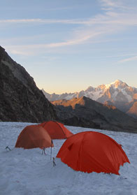 Glacier Rutor einer Wanderung in den Alpen Graian