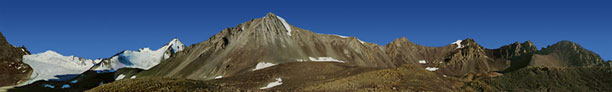 Панорама предгорий Киргизского хребта на Тянь-Шане