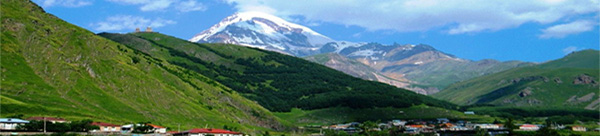 Le mont Kazbek en Géorgie