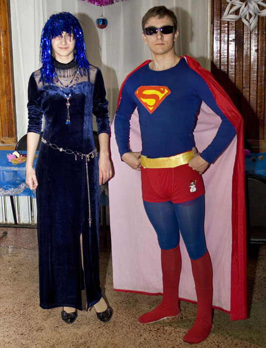 Супермен с принцессой из синего королевства