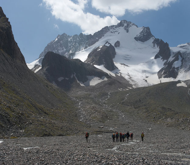 Группа завершает маршрут по Киргизскому хребту на Тянь-Шане