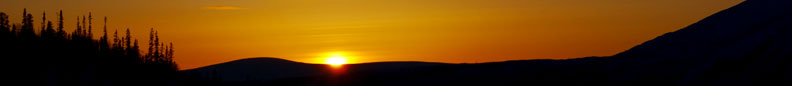 Закат солнца в Лапландии